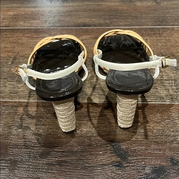 New Tory Burch Multi Strap 75MM Wedge Sand - Picture 7 of 7